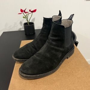 Allsaints Men's Harley Suede Chelsea Boots Black Size US 10 EU 43